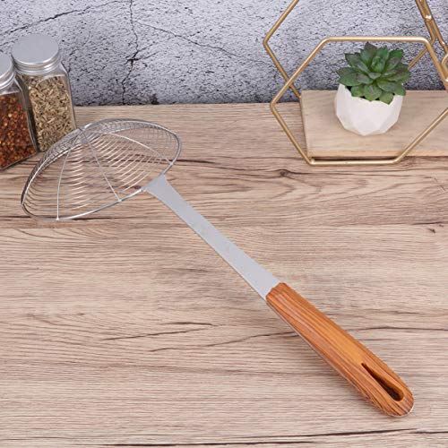 Hemoton Ferramenta de cozinha de aço inoxidável com coador de aranha e concha para batatas fritas (1