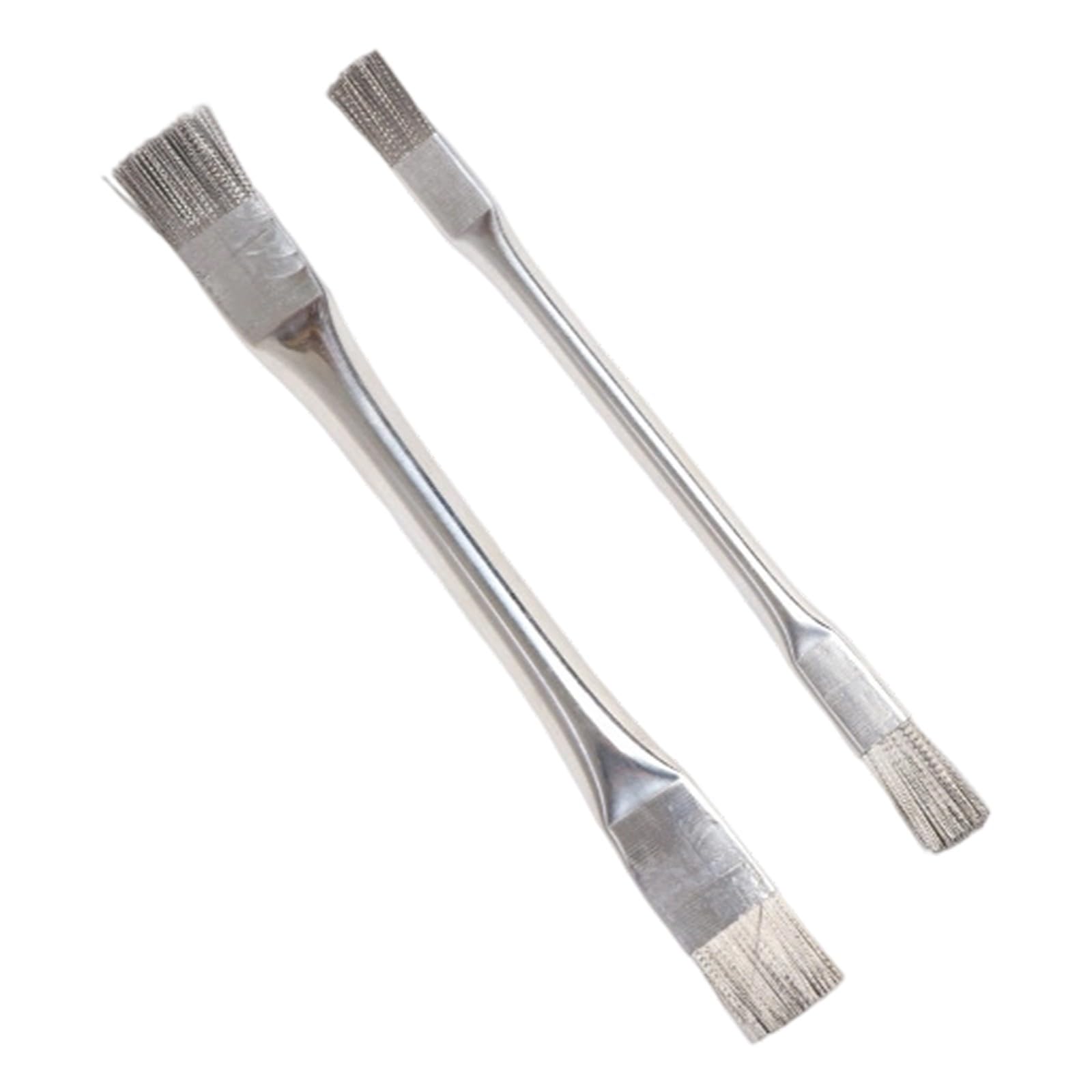 2 Brushes with Different Sized Steel Heads Gaps Scrapers Brushes for Debris Removal in Narrow Wide Home Gaps Cleaning Tool Steel Bristles