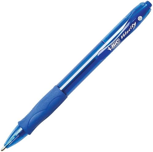 Miniatura 8 de BIC Glide Velocity - Bolígrafos Bold Point punta atrevida 0063in bolígrafos de tinta azul barril translúcido paquete de 36 unidades VLGB361-BLU
