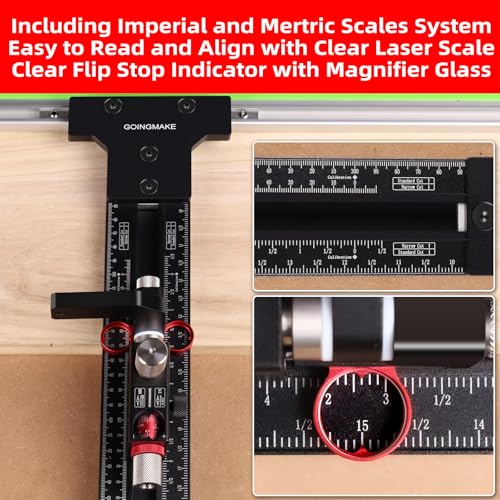 image for GOINGMAKE Track Saw Parallel Guide System with Mirco Adjustable Flip S