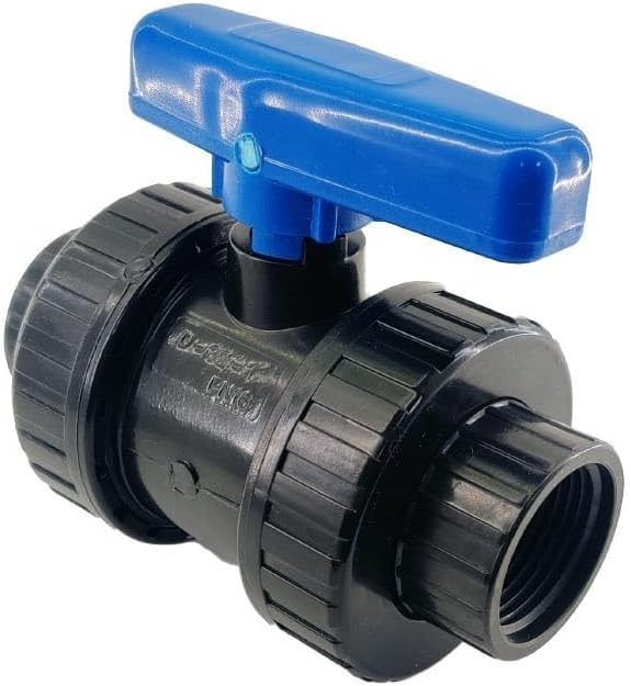 RP RIEGOPRO Vanne à sphère en PVC avec filetage femelle, contrôle du passage de l'eau pour irrigation et tuyaux de jardin, robuste, facile à installer (1")