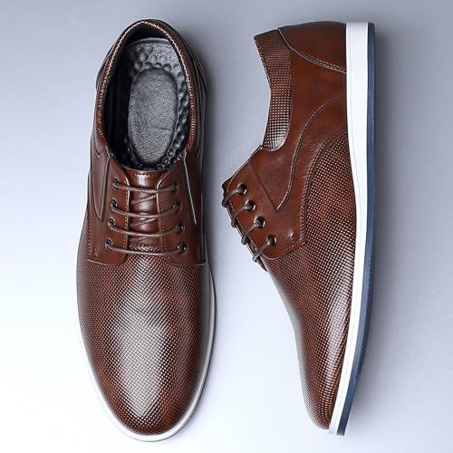 Image of Men's Fashion Casual Oxford Shoes Lace-up Formal Sneakers