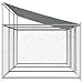 vidaXL Hundezwinger, Hundehütte mit Dach Türen, Hundekäfig mit Maschen-Design, Hundehaus Hühnerstall Drahtkäfig, Grau Verzinkter Stahl