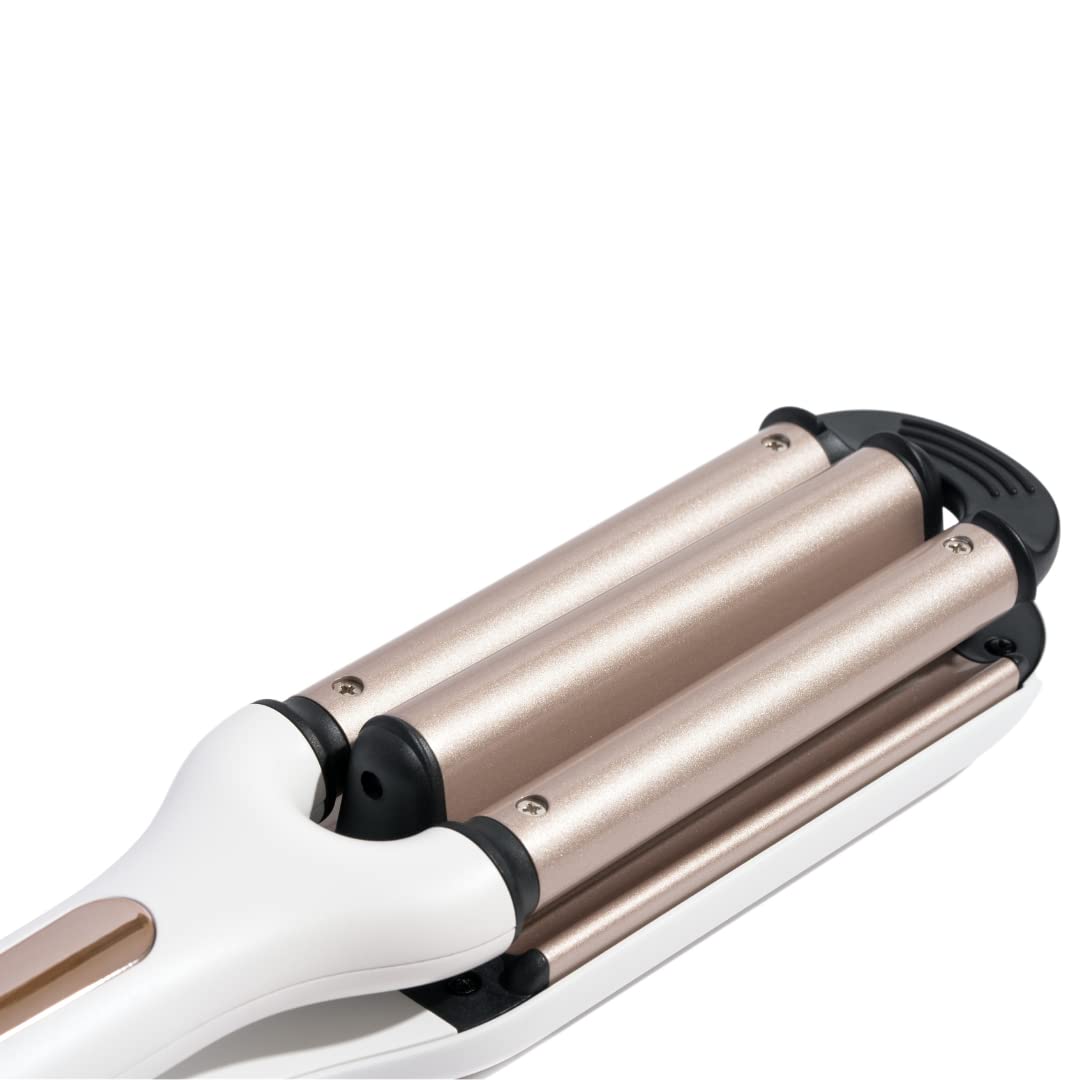 Nala Waver - Piastra triferro per onde professionali 19mm. Beach Waves Ferro ondulato per capelli. Ferro arricciacapelli in ceramica. Diverse impostazioni temperatura. Riscaldamento rapido.
