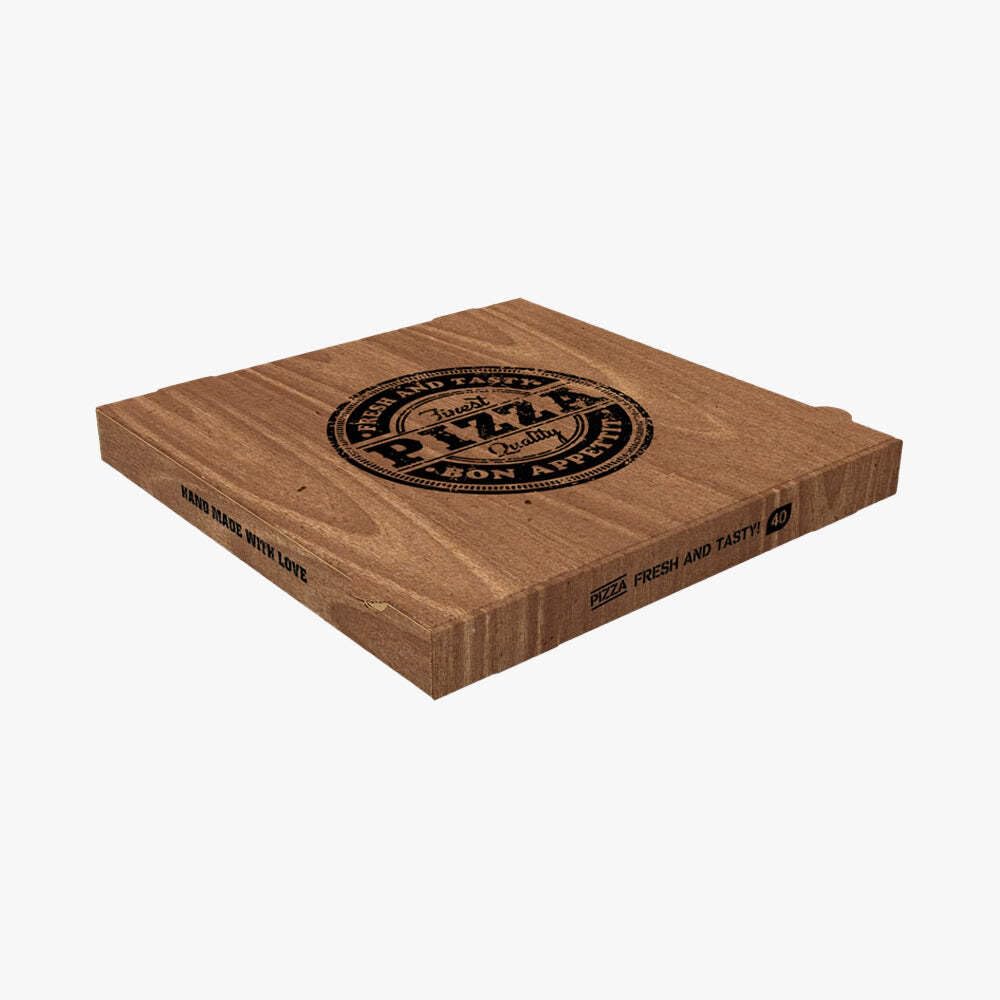 Pizzakartons aus Mikrowellpappe Kraft 30 x 30 x 4 cm (100 stück)