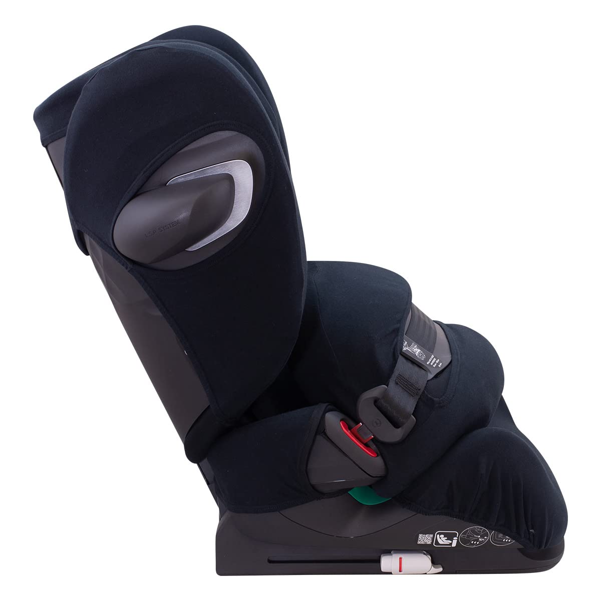 JYOKO KIDS Rivestimento per seggiolino auto in cotone compatibile con Cybex Pallas G I-SIZE (Fodera, BLACK SERIES) - 3