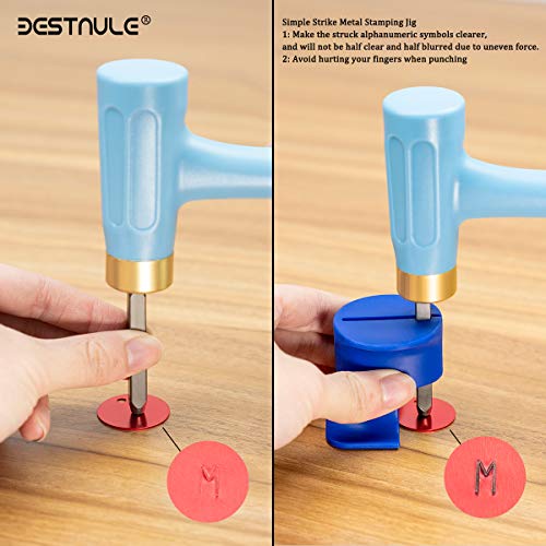 BESTNULE Number and Letter Stamp Set (A-Z, 0-9 and “&”, “Love” Symbol), Industrial Grade Hardened Carbon Steel Metal Characters, Perfect for Imprinting Metal, Wood, Plastic, Leather, (1/8”, 3mm)