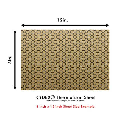 Image of KYDEX Thermoform Sheet - (Honeycomb Camo) - (Liquid Metal) - (Gold /Black) - (8in x 12in) - (1 Sheet) - (for Holster Making, Cosplay, Hobby) - (USA Made)