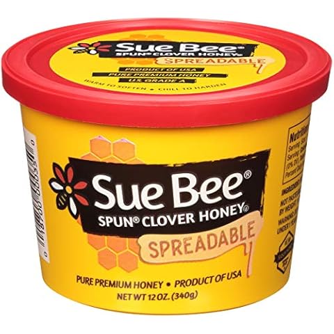 Sue Bee Spun USA Clover Honey, 12 Ounce Sue Bee Pure Premium Clover Honey From USA Beekeepers Cover
