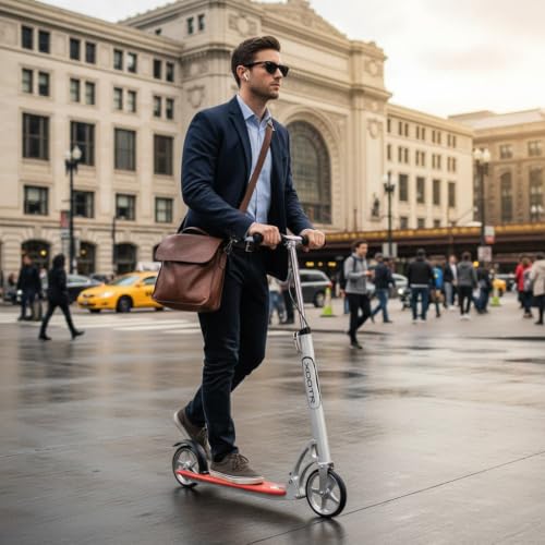 Image of XOOTR Dash Adult Kick Scooter - Lightweight 10 lb Design, 330 lb Weight Capacity, QuickClick Folding System, Front & Rear Brakes