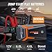 VTOMAN V3 Pro 2000A Jump Starter, Car Battery Jumper Starter Portable for 6L Gas/4L Diesel Engines, Lithium Jump Box, 12V Auto Car Battery Charger Jump Starter Boost Pack and Jumper Cables, LED Lights