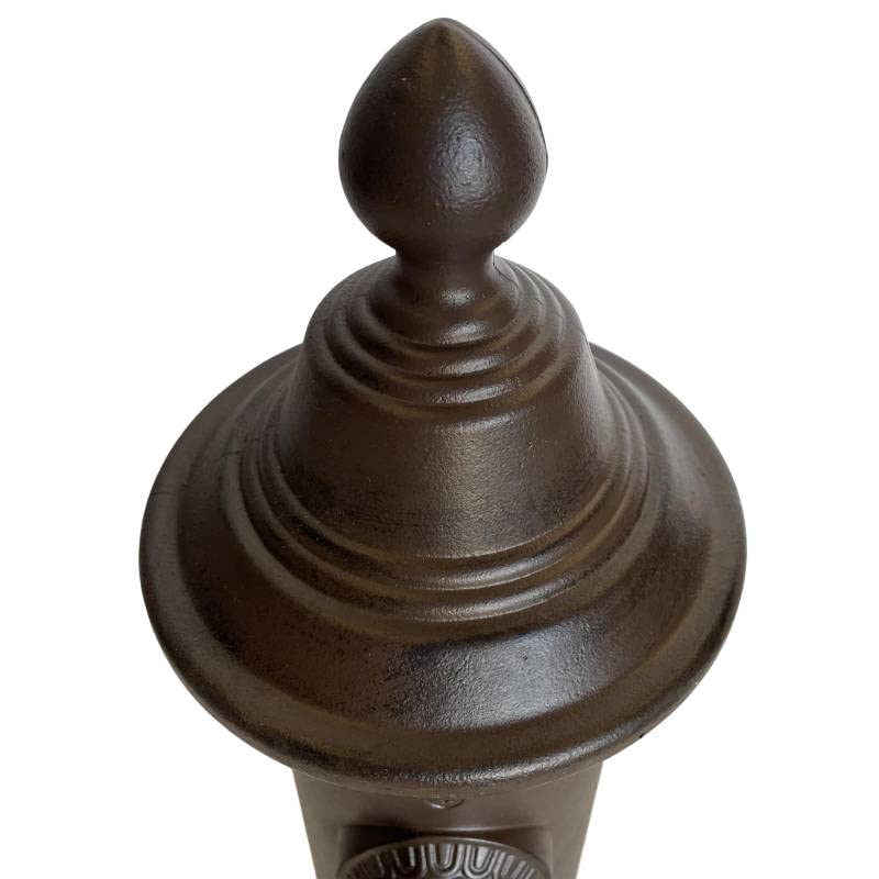 Fontaine de Jardin Fontaine à Poser en Fonte d'Aluminium Patinée Marron avec Robinet Fonctionnel en Laiton 26x35x72cm