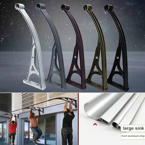 Vordach Überdachung Haustürvordach,Vordach für Haustür,Türdach Pultbogenvordach aus Aluminium und Polycarbonat Transparent,Vordach für Eingangstür,99% UV-Schutz Regenschutz (60x100cm/24'x39')