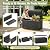 328 Gallon Waterproof Outdoor Storage Box, Heavy Duty Resin Deck Box Lockable, Large Outside Patio Storage Bench for Garden Tools & Pool Accessories, Hydraulic Lift, All-Season UV-Resistant, Black