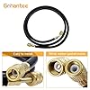 gohantee R410A AC Refrigerant Charging Hose, 59" HVAC Charging Hose with 1/4' SAE Female Thread, 800PSI Working Pressure Fits for R410A R22 R134A R12 R502 HVAC Air Condition Refrigeration Charging #3