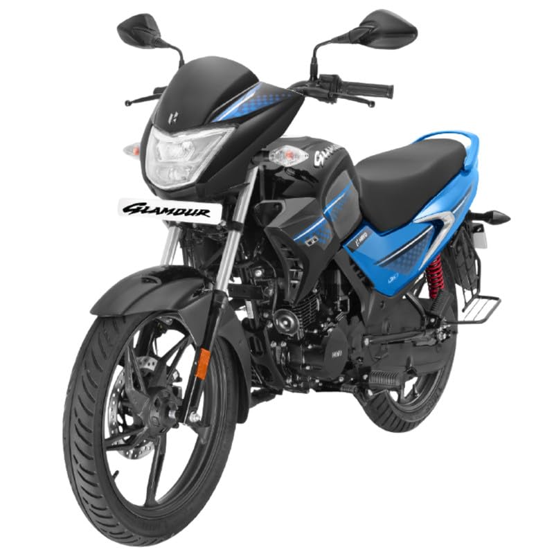 Image of Hero MotoCorp GLAMOUR 125 FI Disc Brake OBD2B TECHNO BLUE MET BLK Booking for Ex-Showroom Price