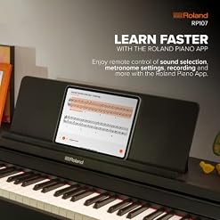 Roland RP107 Digital Piano | Piano domestique compact et abordable avec style vertical traditionnel | Parfait pour les… – Image 6