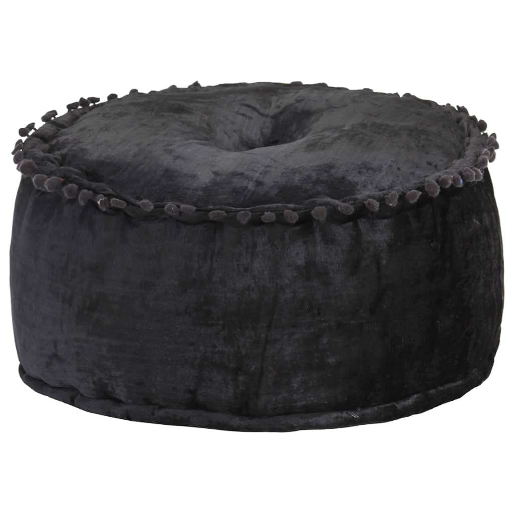 Generisch Jiangboyue-287565 - Pouf rotondo in velluto, 40 x 20 cm, colore: antracite