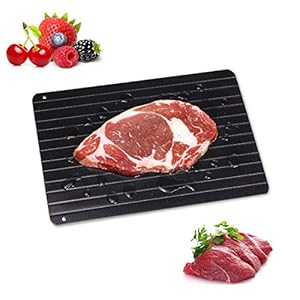 Auftauplatten Auftaubrett Natürlich Kein Elektronik Aufentauen Aluminium Auftautafel, Größe 295 x 210 x 2 mm(Schwarz…