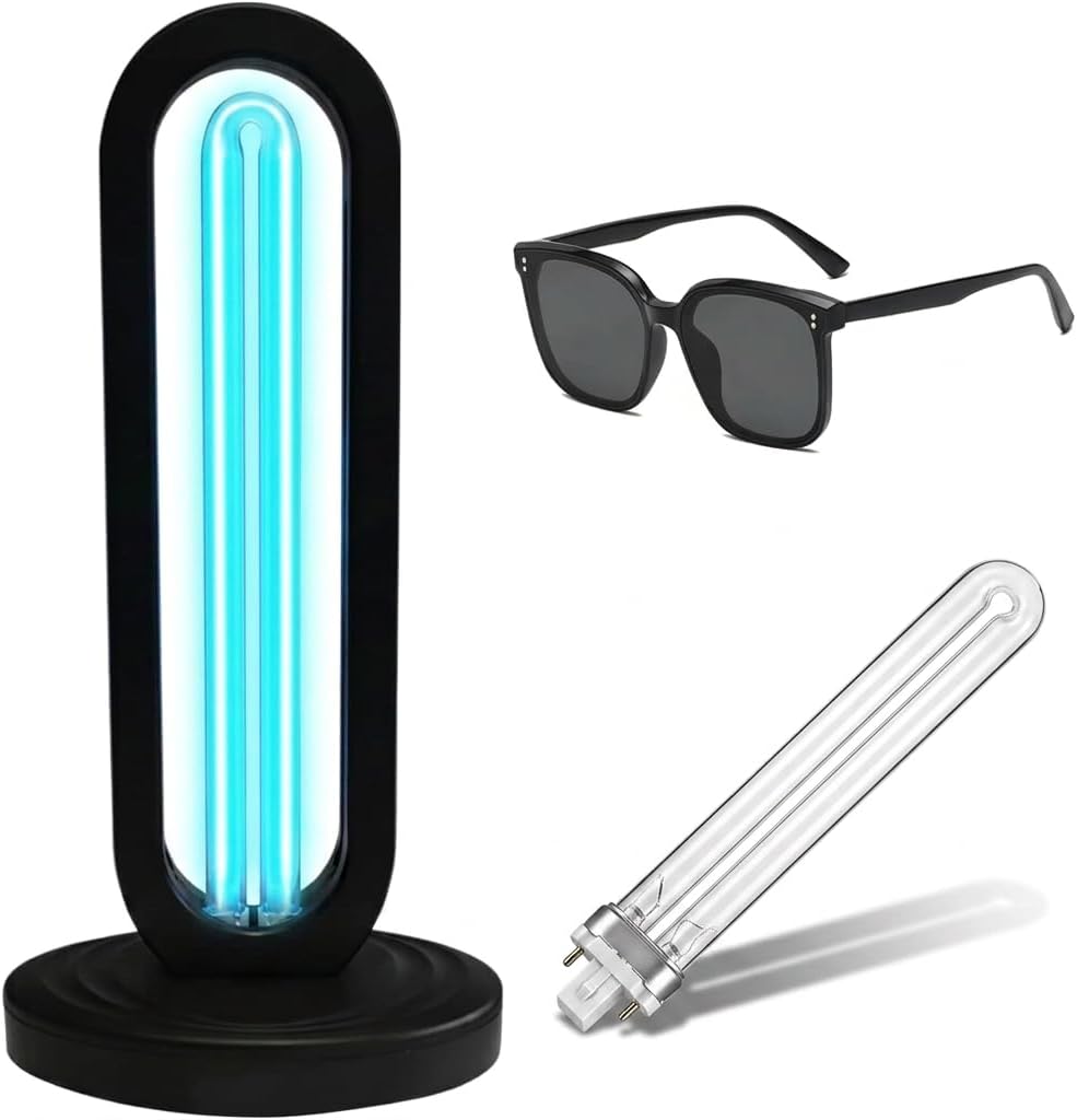 UVC Light Sanitizer with Ozone, 38W UV Sterilizer Lamp for Mold and Bed Bugs, Ultraviolet Disinfection Light with Remote Control and Timer for Whole Room, Spare Bulb Included