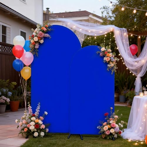 6FT+7.2FT Royal Blue Arch Backdrop Cover Arch Covers Stretchy Backdrop - image 5