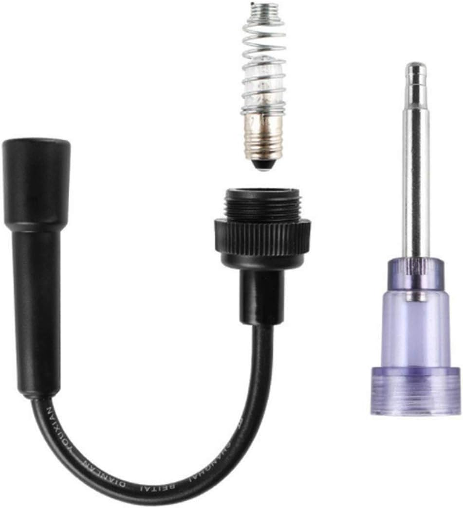 Automotive In-line Spark Plug Tester Arcing Gauge Ignition System Engine Systems High Tension Cable Ignition Coil Armature Diagnostic Detector Tool Use for Car Motorcycle Lawn Mower Chainsaw Boats