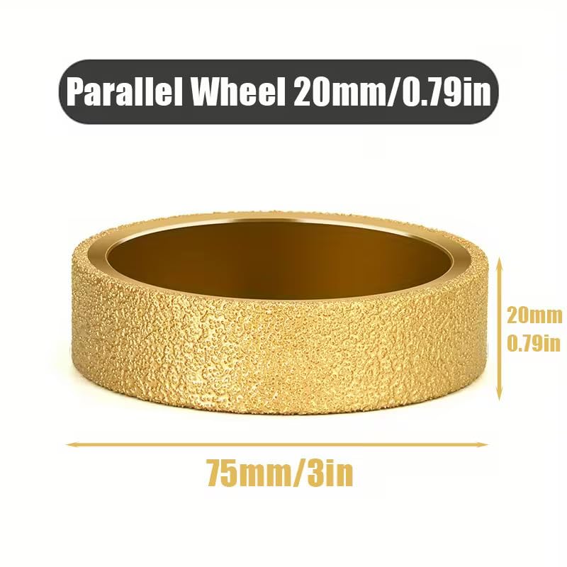 20 mm Parallel Flat Edge Diamond Grinding Wheel, Marble Edge Grinding, Stone Grinding, Granite Polishing Tool, Abrasive Wheel for Angle Grinder