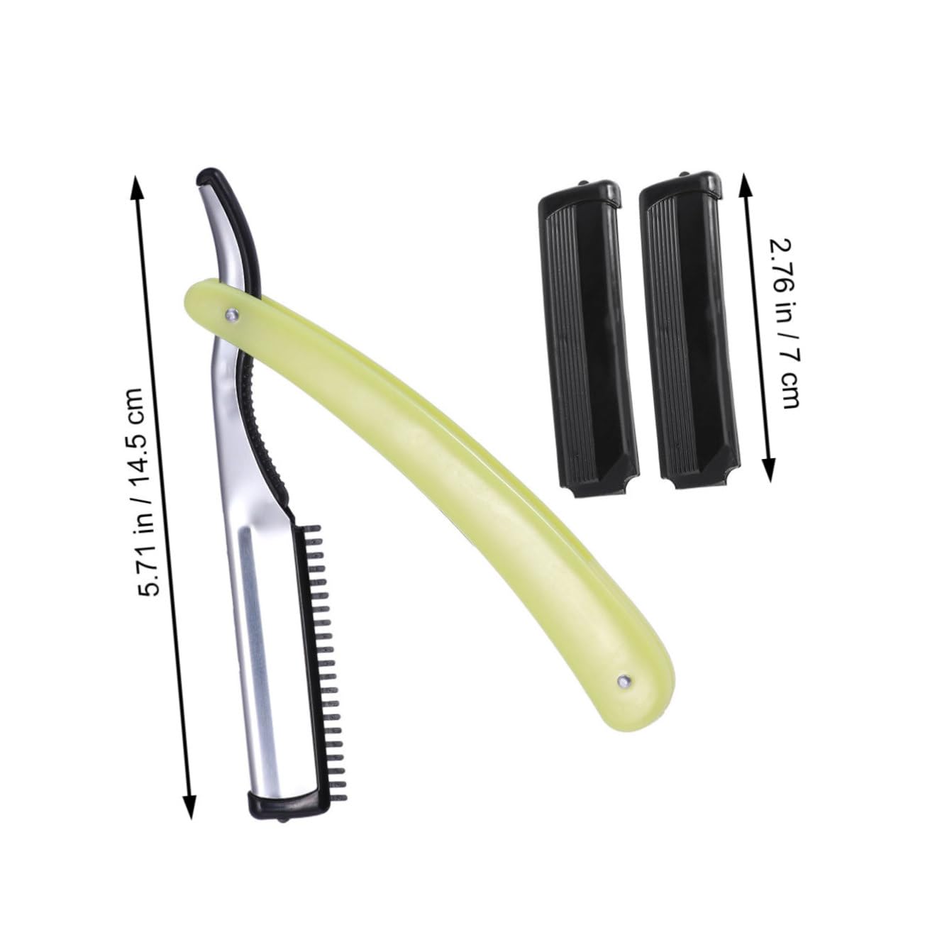 Foldable Straight Razor for Men, Stainless Steel and Plastic