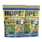 NOPE! Slug Killer Pellets for Gardens 1000m2 Coverage | Max-Strength, Rainfast & Mould-Resistant | 2 x 300g | Save Veg, Fruits & Plants | Approved for Organic Gardens