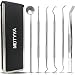 Dental Tools, MOTYYA Teeth Cleaning Tools kit Professional Tooth Hygiene Stainless Steel Dental Picks Oral Care set to Remover Tartar, tooth scraper,Mouth Mirror,Tooth Scaler home use (6 Tools)