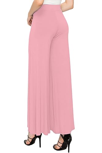 Women's Solid Casual Comfy Stretchy Wide Leg Palazzo Lounge Pants