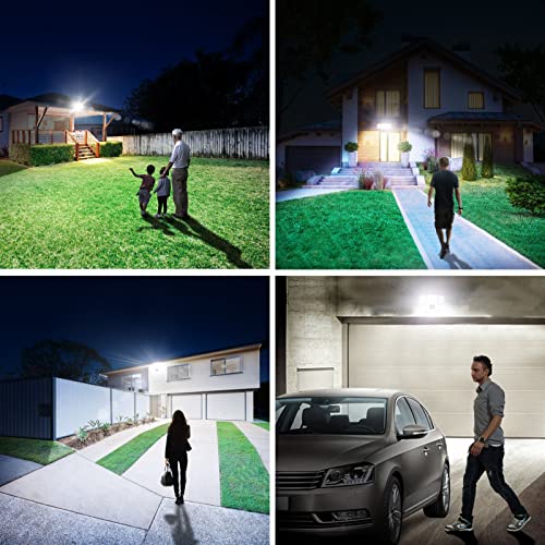 Imaihom 80W Led Flood Light, 7200Lm 3-In-1 Motion Sensor & Dusk To Dawn & Switch Control Security Light Outdoor, Ip65 Waterproof, 6000K Daylight White Exterior Floodlight For Yard Garage Porch #TOP7