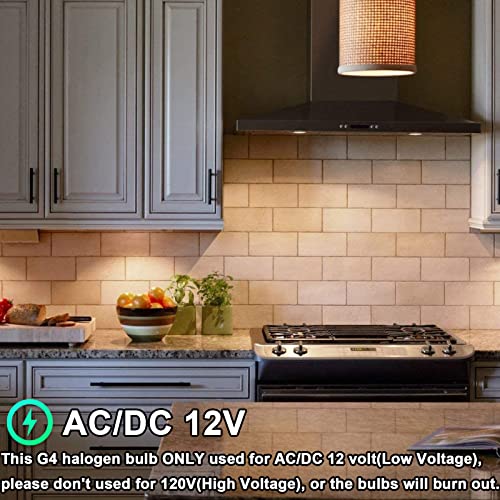 G4 Light Bulbs, 12 Pack Crystal Clear Halogen Bulb 2 Pin, Premium Quality 12V 10W Jc T3 Bi-Pin G4 Capsule Bulb For Landscape Lighting, Under Cabinet Puck Light, Dimmable, 2700K Warm White #TOP6