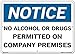 Vestil SI-N-17-E-AL-040 Notice Sign .040" Overall Size No Alcohol or Drugs Permitted on Premises , 14.5" Height, 20.5" Wide, 0.04" Length