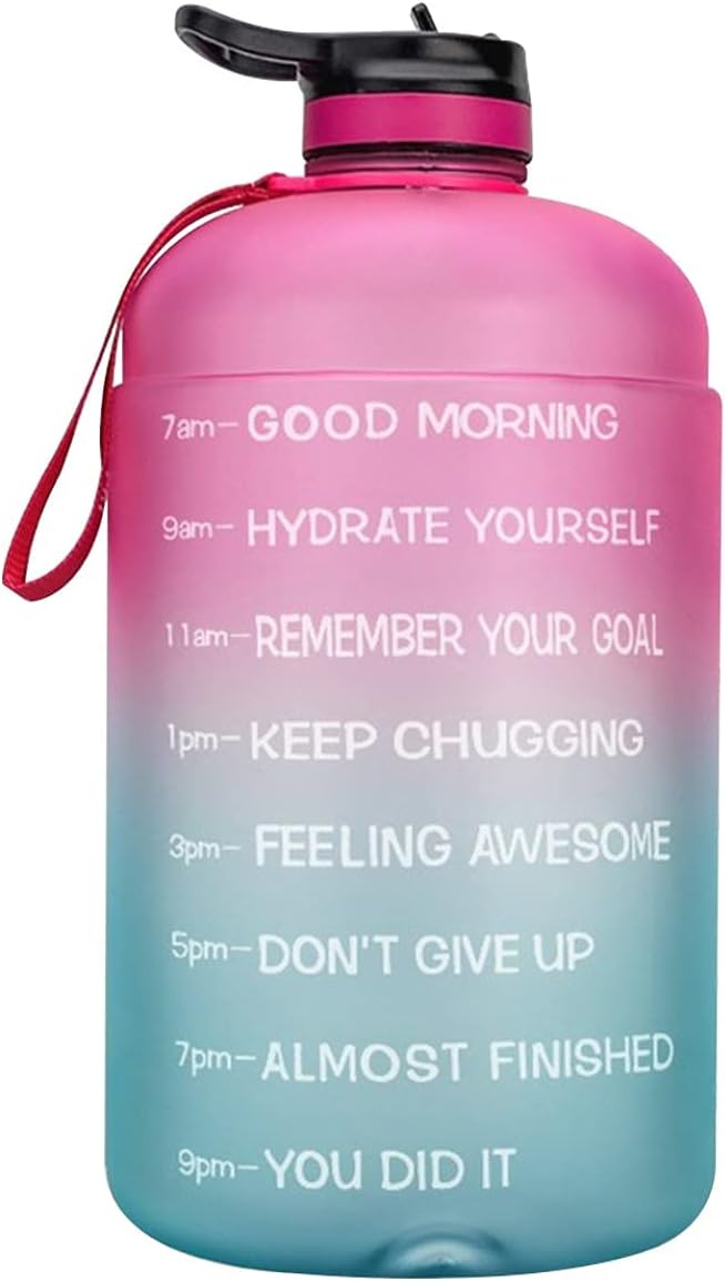 Motivational Water Bottle 128oz 1 Gallon Large Capacity