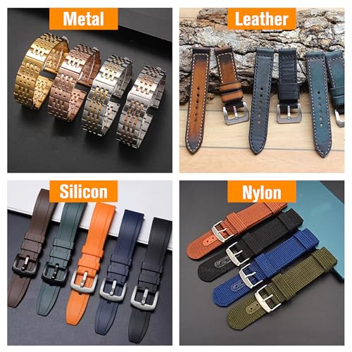 Image of 1 Pair Metal Watch Band Adapter Watchband Strap Connector Stainless Steel Connection Universal for 18mm to 22mm