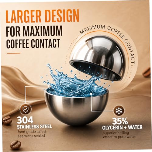 Bolas de enfriamiento de acero inoxidable para café de especialidad 3