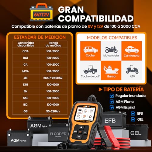 Luz de motor encendida solución con ANCEL AD410 PRO escáner y test de batería 4