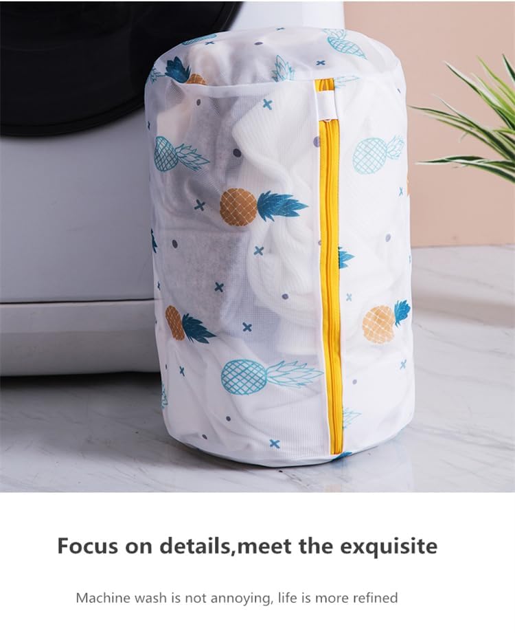 Image of HomeCloud Mesh Laundry Bags | Safeguarding Delicate Fabrics in Your Washing Machine | Set of 5 with Zip Lock for Delicate Clothes, Stockings, Underwear, Bras & Lingerie (Yellow)