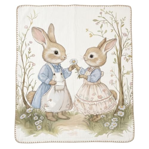 Image of haus & kinder Muslin Blanket for New Born Baby, Soft Breathable Baby Blankets Newborn, Baby Blanket for 0-2 Years, Baby Blanket for Crib Nursery & Stroller, New Born Baby Essentials | Meadow Mates