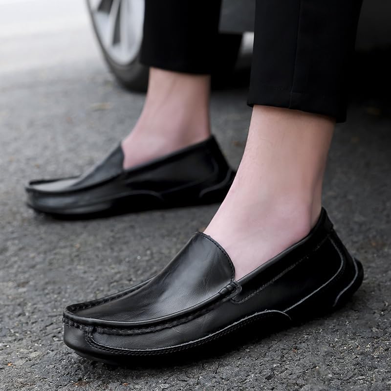 Men's Casual Slip-on Shoes Low-top Oxford Shoes Soft Breathable Round-Toe Non-Slip Comfortable Rubber Shoes for Men2