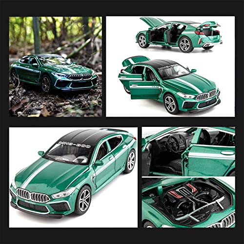 Arcadora 1:32 Scale Diecast Model Car Pullback Vehicle Toy Collection For Bmw M8 Model Car Toy, Kids Gift, With Sound And Light #TOP3