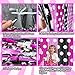 Pink Black Foil Fringe Curtains Birthday Decorations, 4 Pack 3.2x6.6ft Mouse Color Tinsel Streamers Backdrop Baby Shower Cartoon Mouse Birthday Party Decorations Supplies