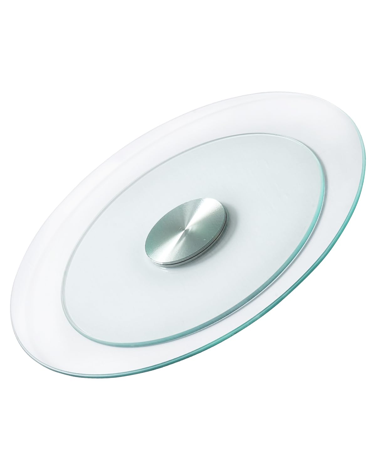 VEVOR 20 in Glass Lazy Susan Turntable, 360° Rotation Round Clear Tabletop Rotating Tray, Tempered Glass Dining Table Centerpiece, Smooth and Silent Spin, for Family Gatherings, Banquets & Weddings