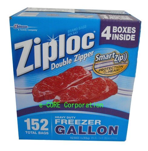 ZiplocDouble Zipper Freezer Gallon - 4/38 Count