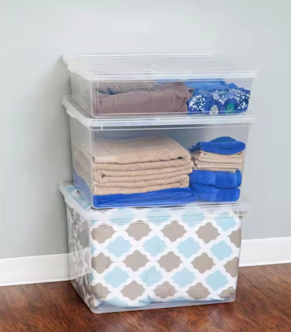 28 Qt. Clear Plastic Under Bed Storage Box BA45808