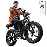 SISIGAD Electric Bike for Adults, Peak 1800W Motor, 32 MPH 70 Miles, Fat Tire 20