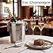 meekoo 10 Set 7.4 QT/ 7 L Ice Bucket with Scoop Bulk, Stainless Steel Champagne Ice Bucket for Parties Insulated Wine Chiller Buckets with Handle to Keep Frozen Longer, Ideal for Cocktail Bar Wine