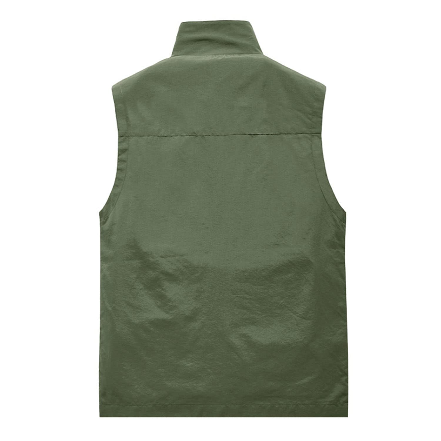 Hombres Chaleco Primavera Y Otoño Casual Transpirable Chaqueta Sin Mangas Multi-Bolsillo Chaqueta Pesca Al Aire Libre Viajes Chaleco