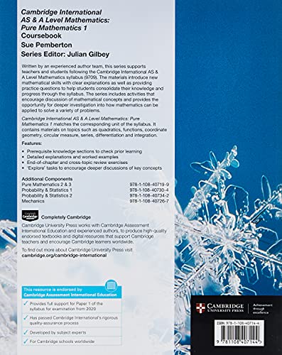 Cambridge International AS & A Level Mathematics: Pure Mathematics 1 Coursebook - Image 2